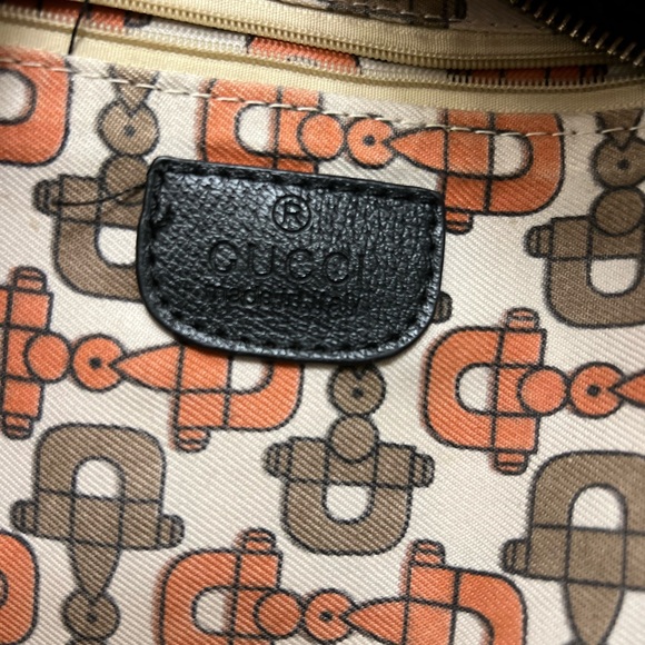 Gucci GG Black Monogram Backpack with Web Stripe - Picture 11 of 13